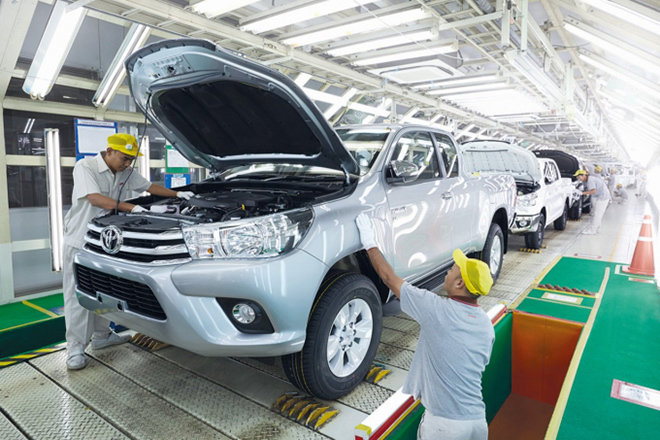 Ba nhà máy sản xuất xe Toyota tại Thái Lan tạm dừng hoạt động