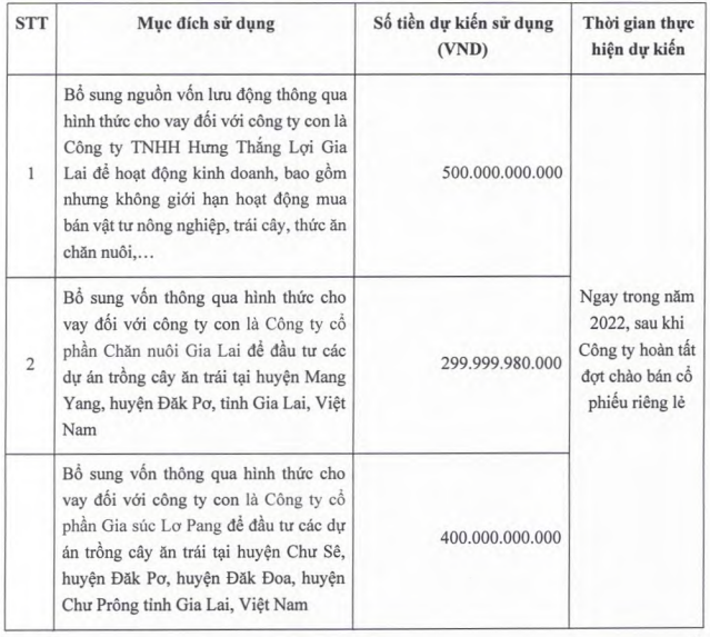 HAGL điều chỉnh nhẹ phương án hào bán huy động 1.700 tỷ đồng trong năm 2022, nhấn mạnh thứ tự ưu tiên vốn - Ảnh 2.